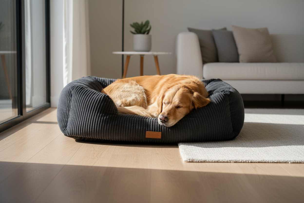Golden Retriever on Orthopedic Dog Bed